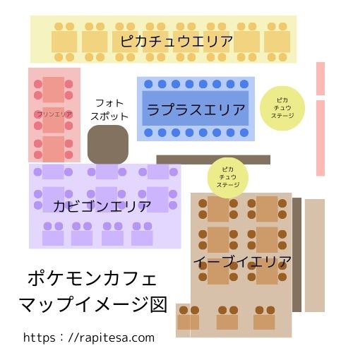 ポケモンカフェマップイメージ図